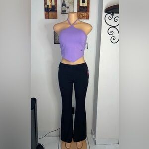 NWT LEGGINGS BLACK OPEN HIPS WITH RHINESTONE BOTHSIDES SIZE L